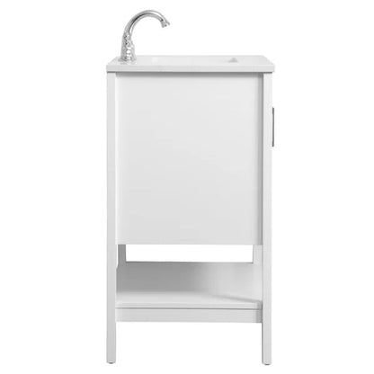 Trieste 29.87'' Free-Standing Single Bathroom Vanity with Quartz Vanity Top