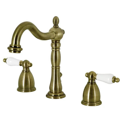 Heritage Widespread Faucet 2-Handle Bathroom Faucet with Drain Assembly