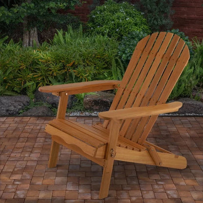 Yahya Solid Wood Folding Adirondack Chair