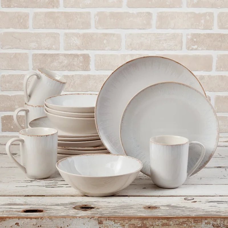 Snediker Stoneware Dinnerware Set - Service for 4