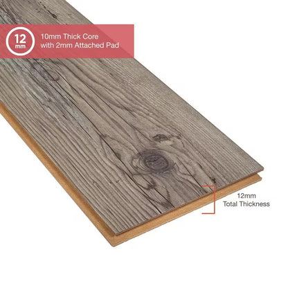 Outlast+ Grey Optimus Pine 12 Mm T X 7.5 In. W Waterproof Laminate Wood Flooring (19.6 Sqft/Case)