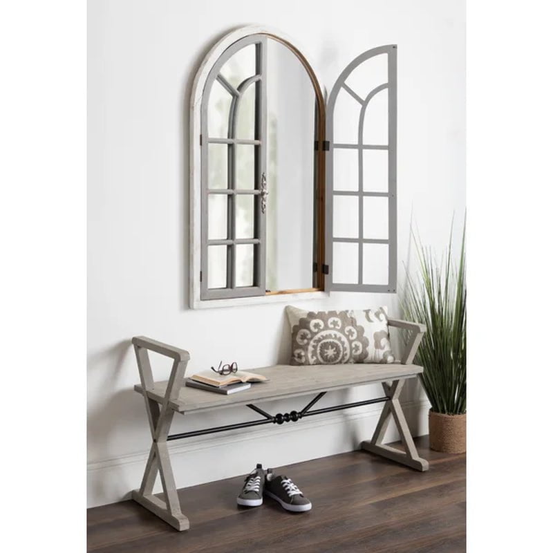 Mcclanahan Arch Solid Wood Wall Mirror