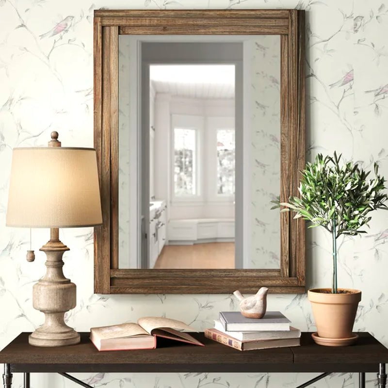Chanler Rectangle Wood Wall Mirror
