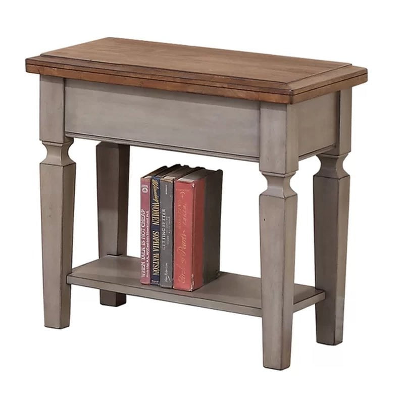 Bonas 24'' Tall Solid Wood End Table with Storage