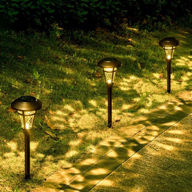 Bronze Low Voltage Solar Powered Integrated LED Metal Pathway Light Pack