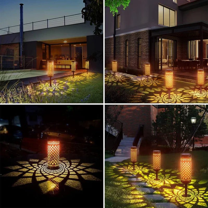 Brass Low Voltage Solar Powered Integrated LED Metal Pathway Light Pack