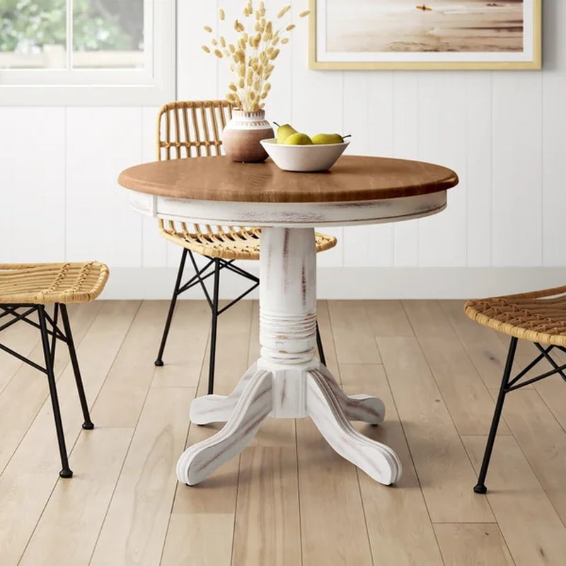 Bonas Solid Wood Pedestal Dining Table