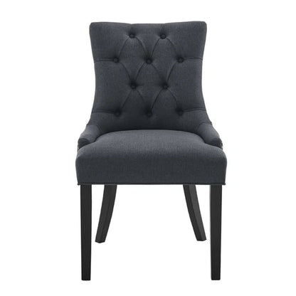 Tufted Linen Side Chair