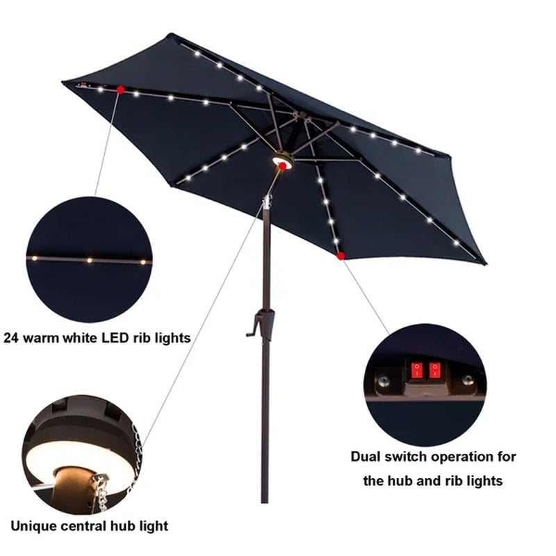 Froehlich 90'' Lighted Market Umbrella