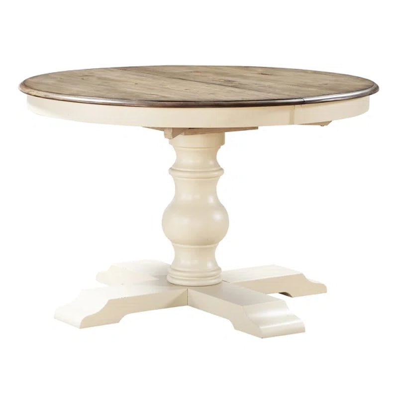 Branson Extendable Solid Wood Pedestal Dining Table