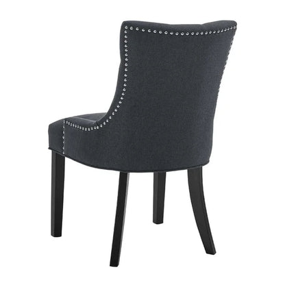 Tufted Linen Side Chair