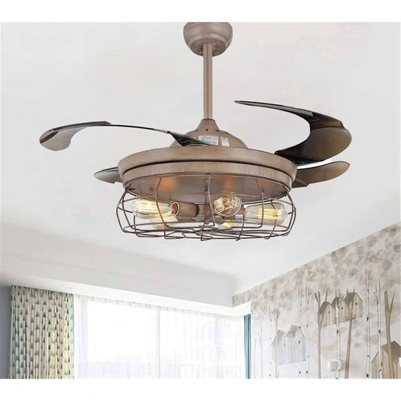 Esto 45'' Ceiling Retractable Blade Fan Lamp with Remote