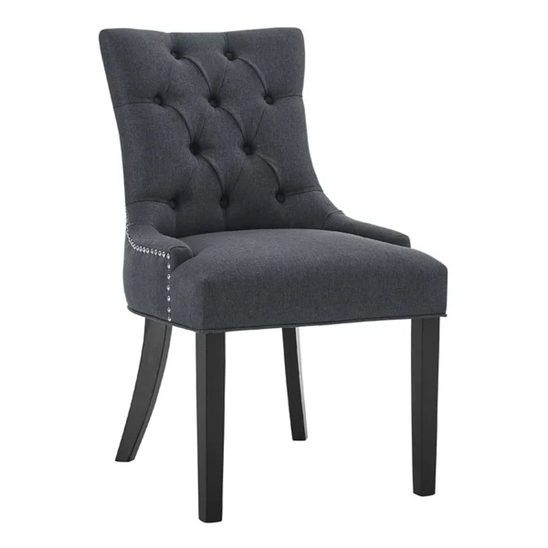 Tufted Linen Side Chair