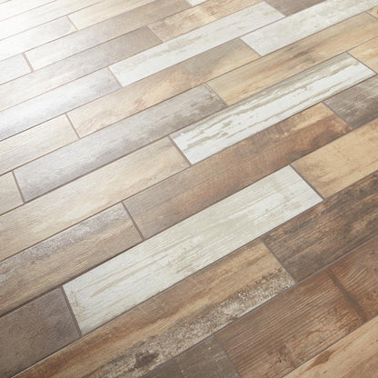 Montagna Wood Vintage Chic 6 In. X 24 In. Porcelain Floor and Wall Tile (14.53 Sq. Ft. / Case)
