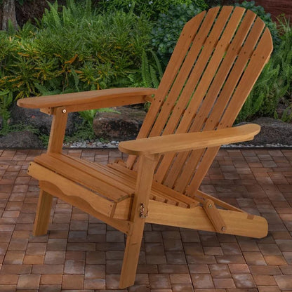 Yahya Solid Wood Folding Adirondack Chair