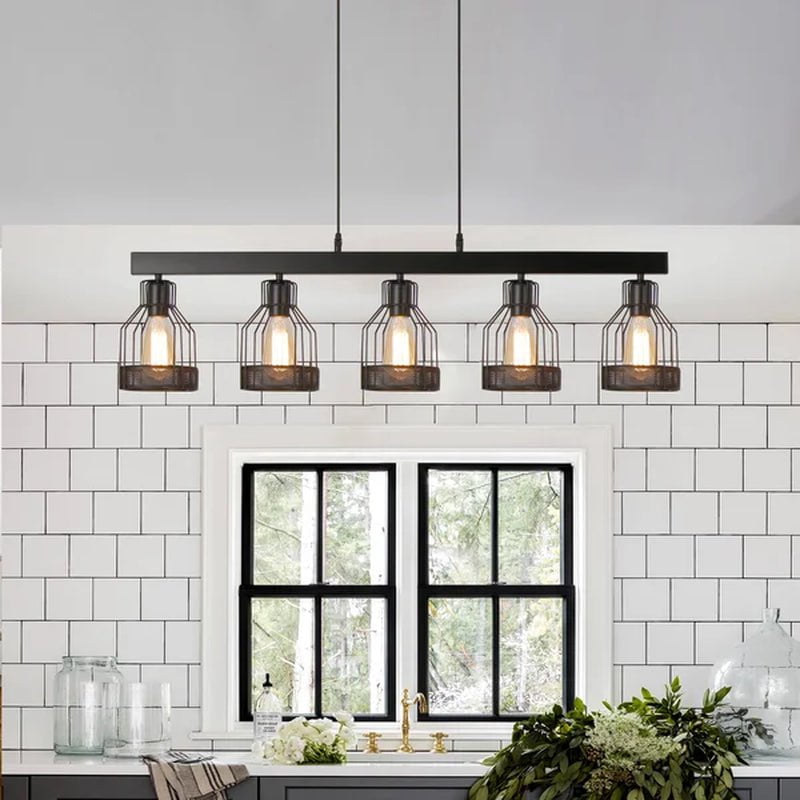 Motofumi 5 - Light Dimmable Kitchen Island Square / Rectangle Chandelier
