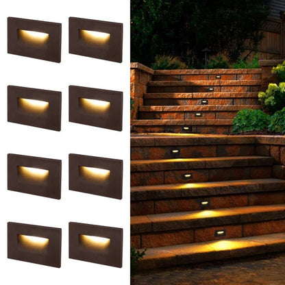 Essential Integrated LED Hardwired 120V Deck Light for Landscape Stair Step Indoor/Outdoor
