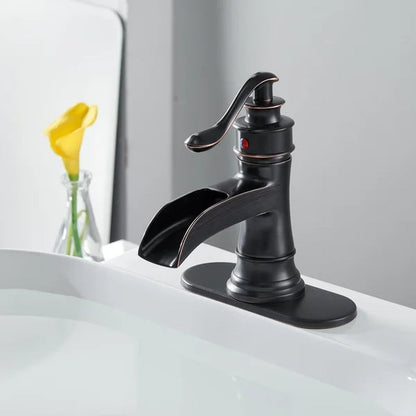 Single Hole Faucet Single-Handle Bathroom Faucet with Drain Assembly