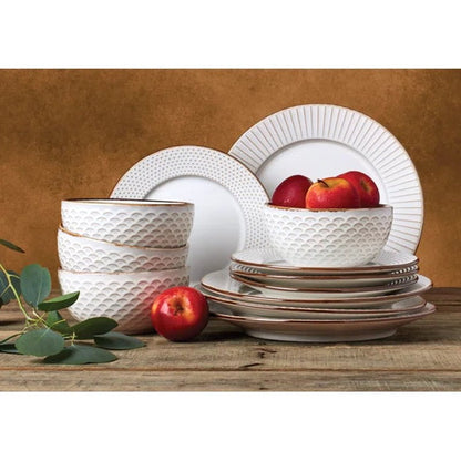 Hub Stoneware Dinnerware Set - Service for 4