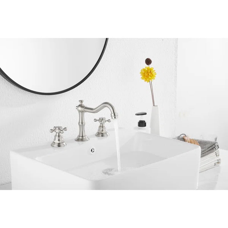 Widespread Faucet 2-Handle Bathroom Faucet with Drain Assembly