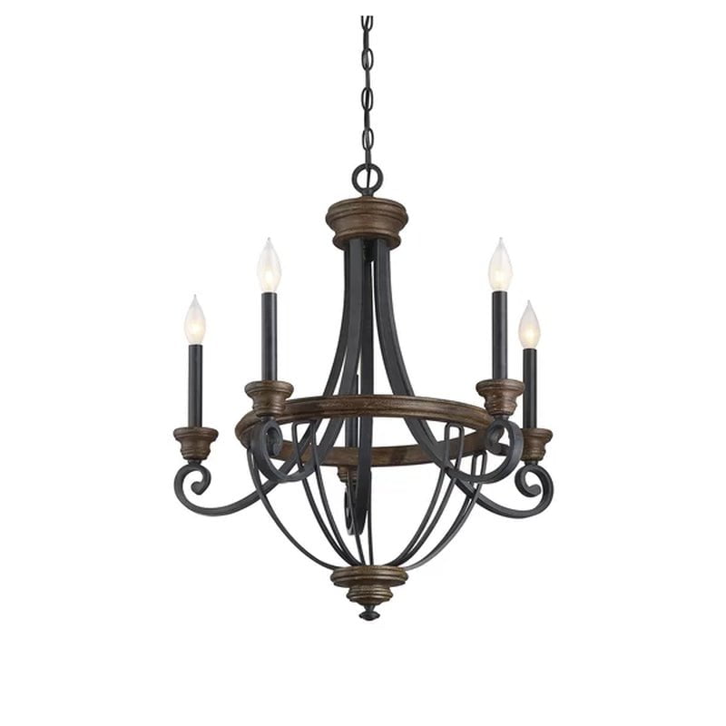 Bloomsburg 5 - Light Dimmable Empire Chandelier