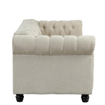 Linen Couches for Living Room 82 In. Sofas for Living Room Furniture Sets in Beige