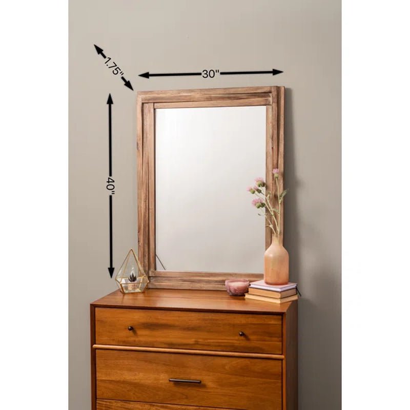 Chanler Rectangle Wood Wall Mirror