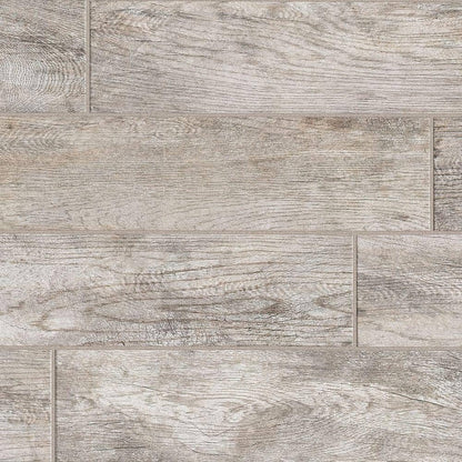 Montagna Dapple Gray 6 In. X 24 In. Porcelain Floor and Wall Tile (14.53 Sq. Ft. / Case)
