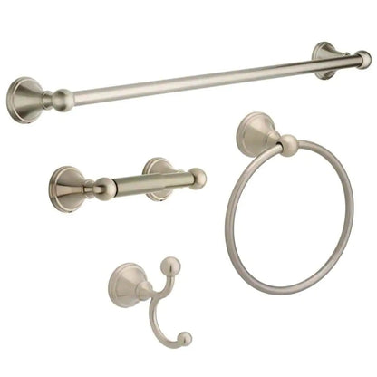 Crestfield 4-Piece Bath Hardware Set in Brushed Nickel