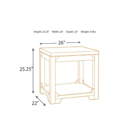 Seija 25.25'' Tall End Table