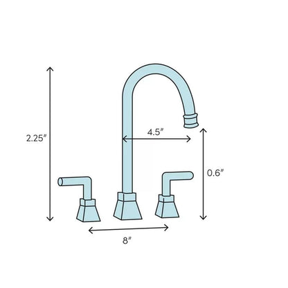 Widespread Faucet 2-Handle Bathroom Faucet with Drain Assembly