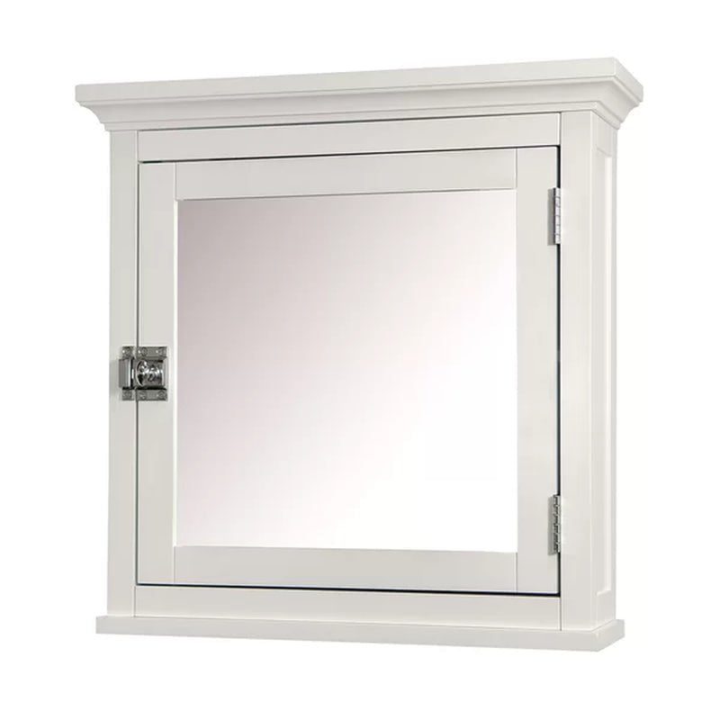 Bexley 18.75'' W 19'' H Surface Mount Framed Medicine Cabinet with Mirror Adjustable