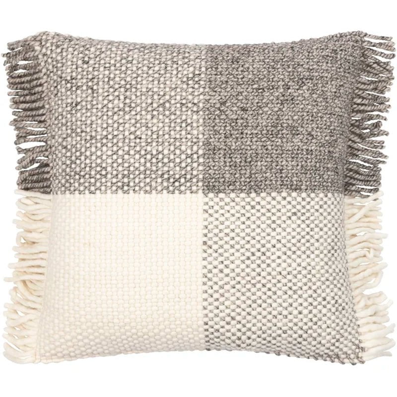 Cypress Fringed Wool Throw Pillow