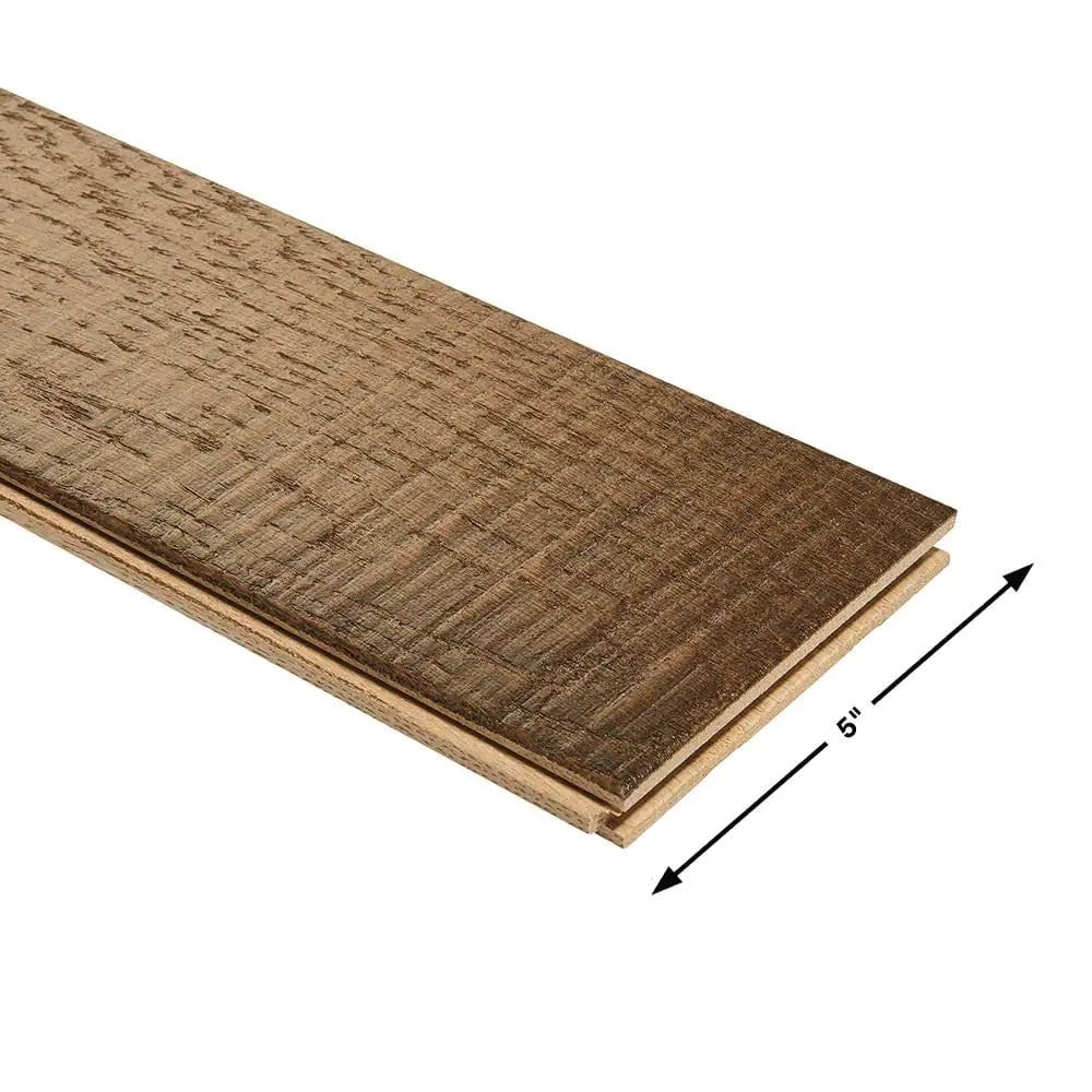 Monterey French Oak 3/4 In. T X 5 In. W Distressed Engineered Hardwood Flooring (22.6 Sqft/Case)