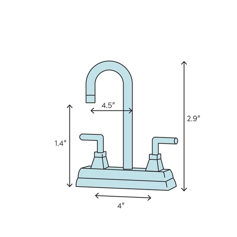 Restoration Centerset Faucet 2-Handle Bathroom Faucet with Drain Assembly