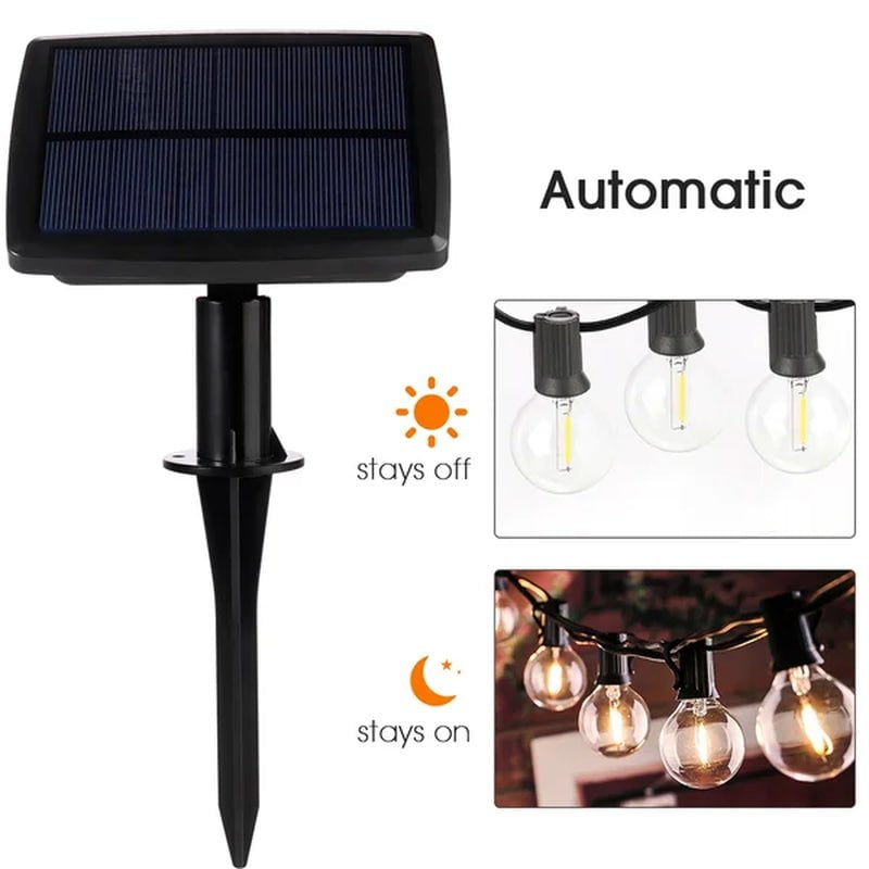 Beier 299.21'' Outdoor LED Solar Powered 25 - Bulb Globe String Light (End to End Connectable)